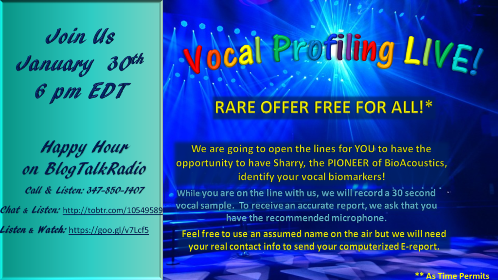 Vocal Profiling Live flyer