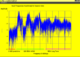 Vocal Fast Fourier Transform (FFT) showing Predictive, NOW and Long Term frequency ranges.